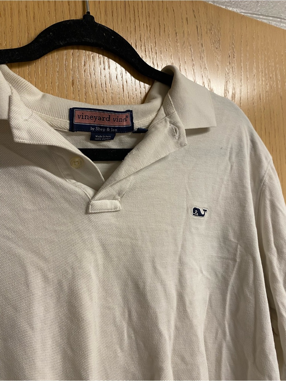 Vineyard Vines Men’s Classic Pique Polo – White USED may have stains and dingy